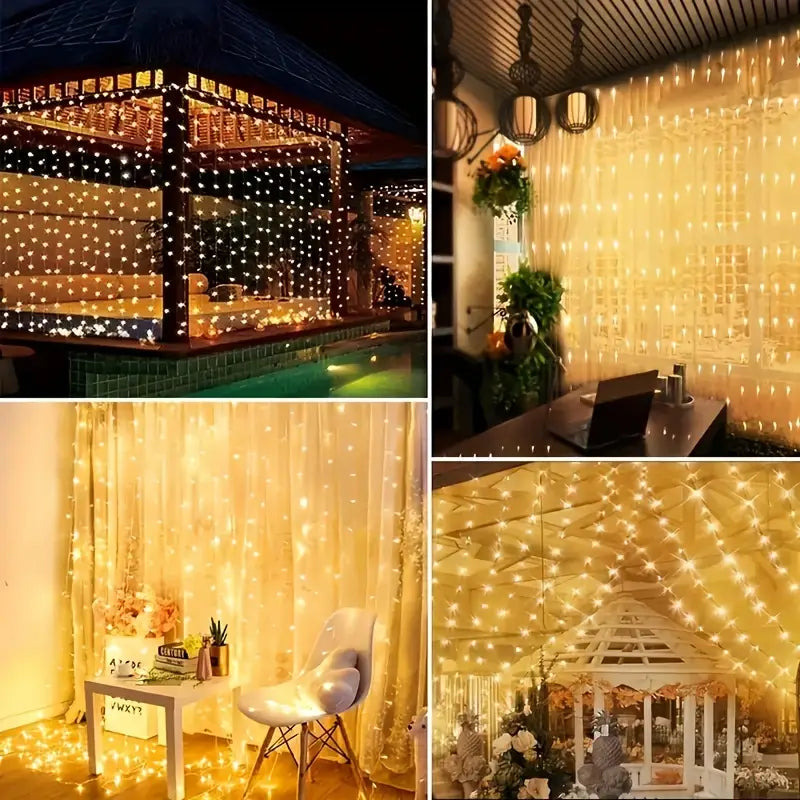 Čarobna zavesa s pravljičnimi lučmi 200 LED, napajanje preko USB-ja, daljinski upravljalnik
