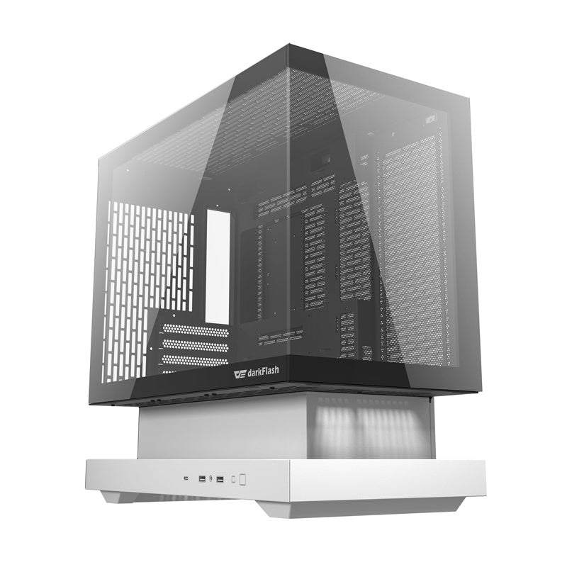 Računalniško ohišje Darkflash F1 (belo) + 6 ARGB ventilatorjev