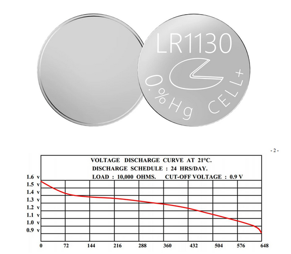 PKCell Alkalna gumbna baterija AG10 / LR54 / 189 / L1130 / LR1130 1.5V / 75mAh - 10 kosov