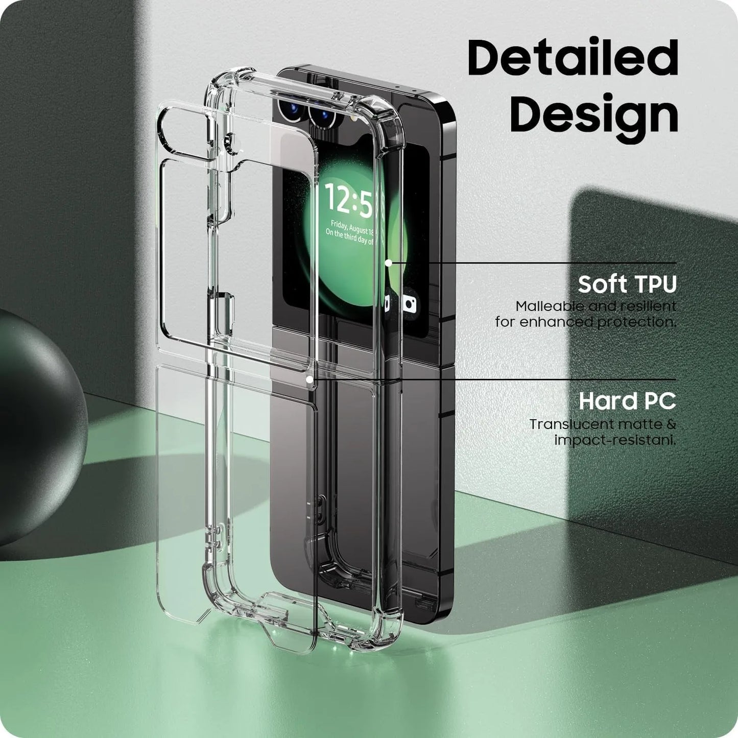 Ovitek za Samsung Galaxy Z Flip 6 5 4 3 mehak ojačan prosojen