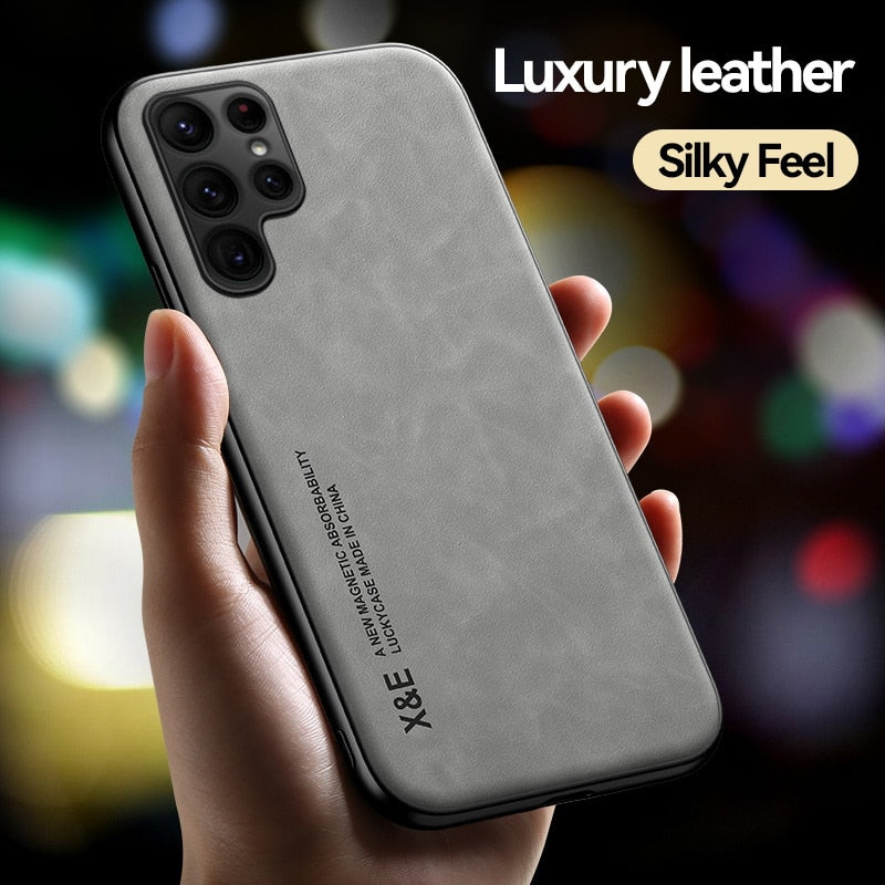 Magnetna kožna torbica za Samsung Galaxy S22 Ultra S21 S20 FE Plus Note 20 A51 A71 A13 A73 S23 A54 A52 A53 5G umjetna ovčja koža