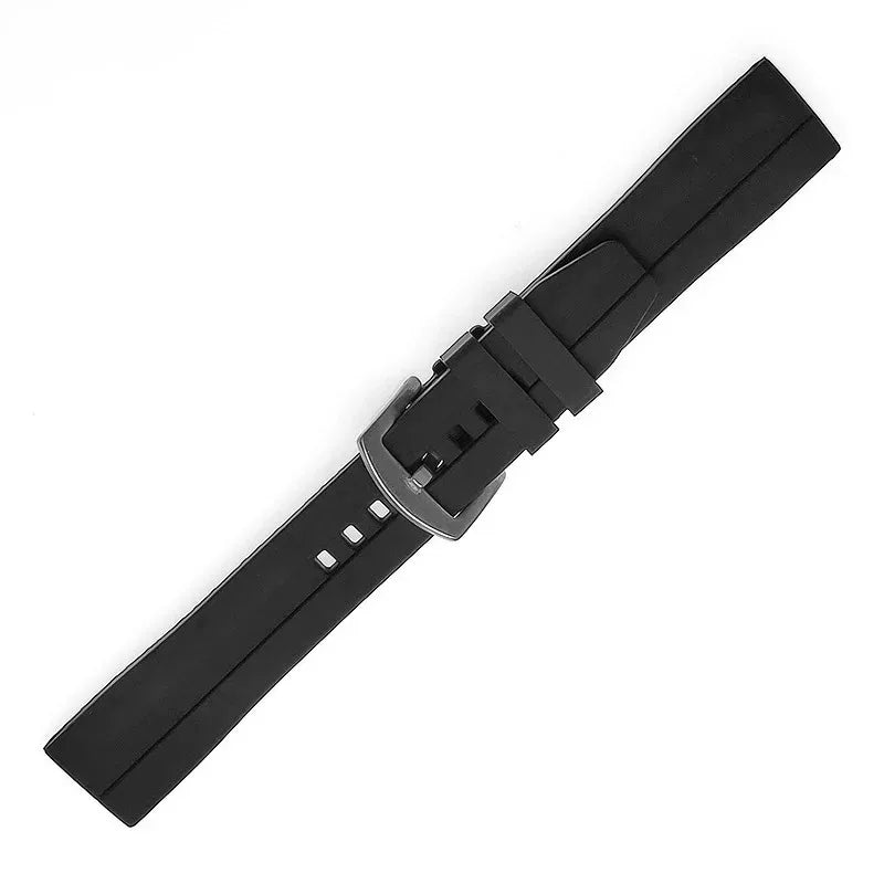 Daljši silikonski pašček širine 20mm ali 22mm - črn