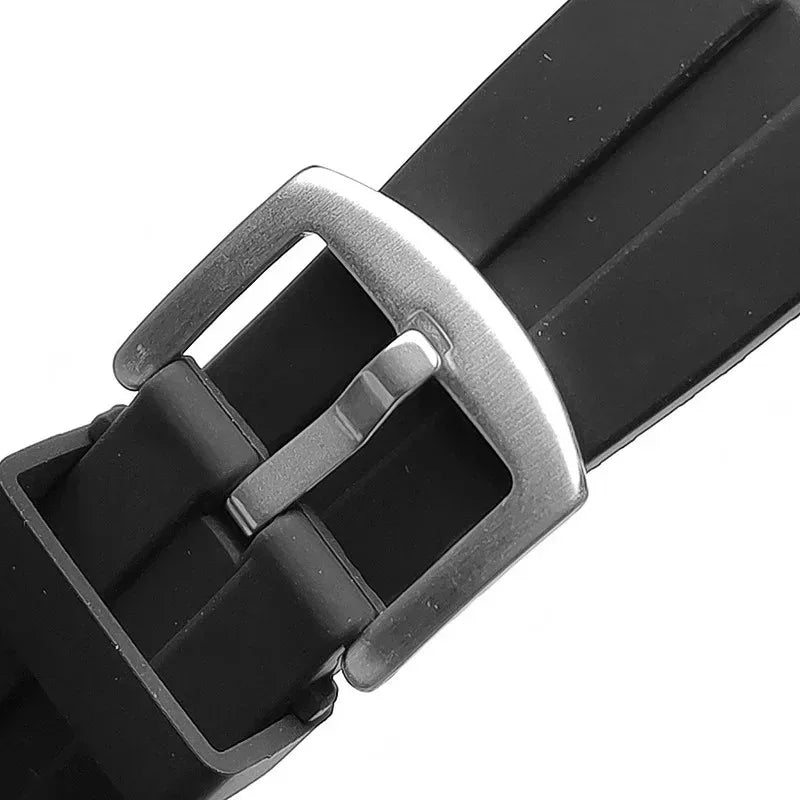 Daljši silikonski pašček širine 20mm ali 22mm - črn