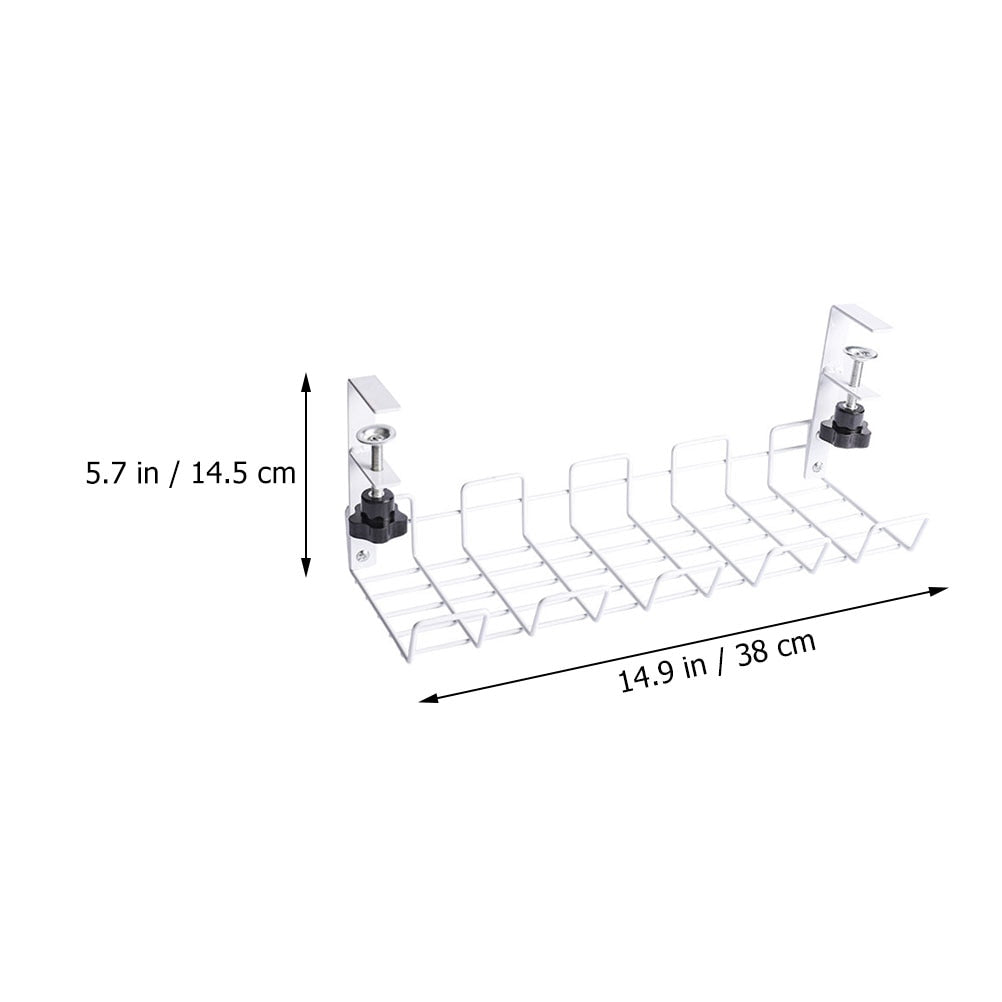 Viseča žična polica nosilec za ureditev kablov pod mizo