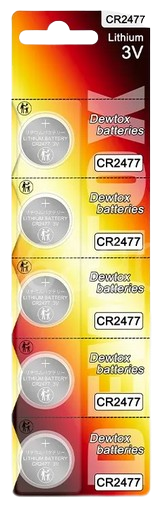 Litijeva gumbna baterija CR2477 1000mAh Dewtox - 1 kos