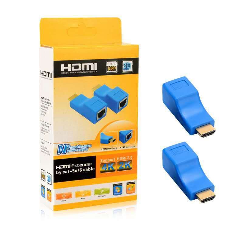 HDMI podaljšek extender 1080P do 30m preko ethernet RJ45 CAT 5e/6 kabla - zaloga v Sloveniji