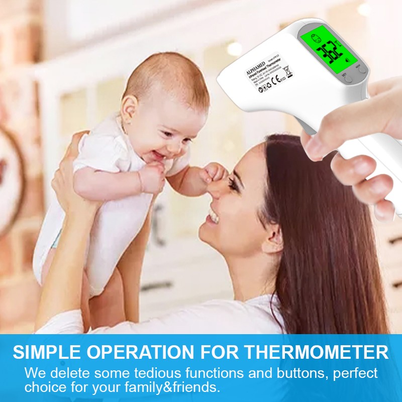 Brezkontaktni termometer Alphamed UFR103 digitalni IR infrardeči medicinski pripomoček thermometer