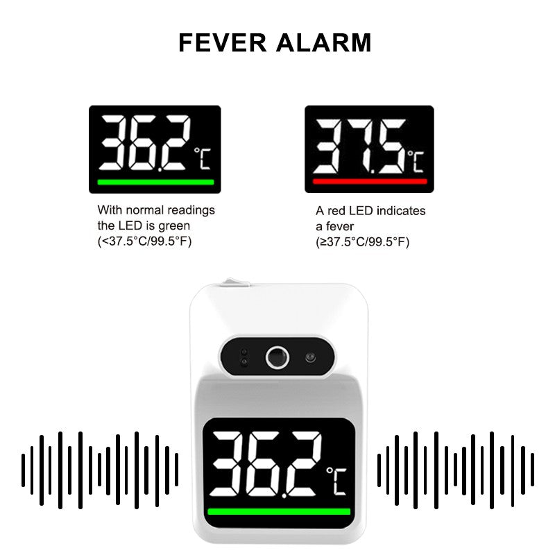 Infrardeči brezkontaktni stenski termometer Alphamed UFR101 z alarmom za povišano temperaturo z bluetoothom