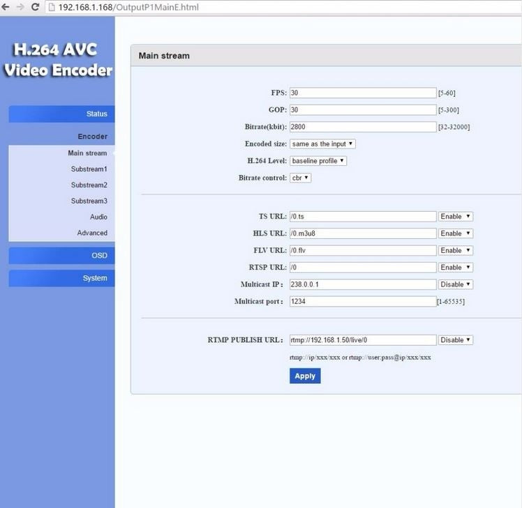 ESZYM H.264 HDMI video encoder - zaloga v Sloveniji