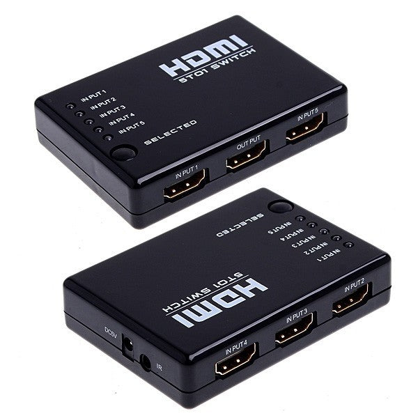 HDMI preklopnik 5x1 5 vhodov in 1 izhod z IR daljinskim upravljalnikom