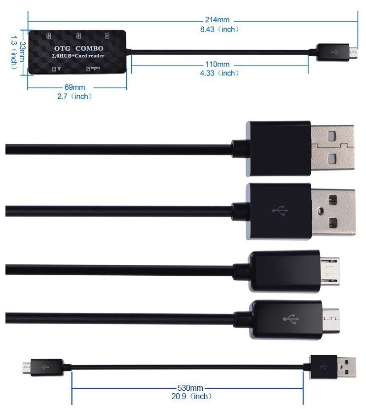 USB OTG adapter za telefon ali tablični računalnik