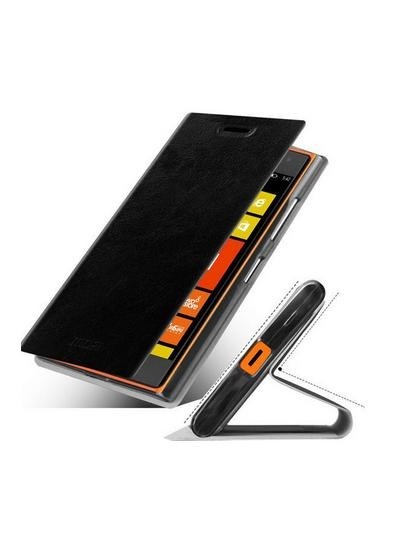 MOFI flip ovitek za Nokia Lumia 730 in 735 telefon- črn