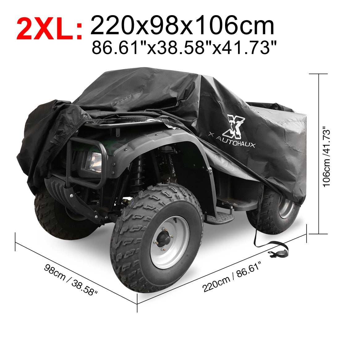 Pokrivalo za štirikolesnik Quad Bike ATV Cover zaščita pred dežjem snegom, soncem, velikosti M L XL XXL XXXL