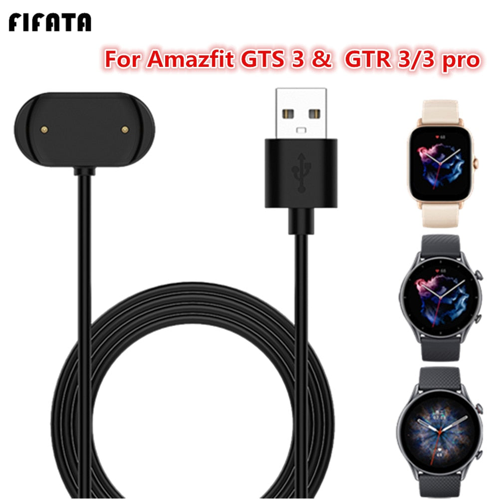 Polnilni kabel 1m za Amazfit GTR 3 pro GTR3 GTS3 Charger For GTR2 GTR2e Bip u T-rex pro GTR 3 GTS 3