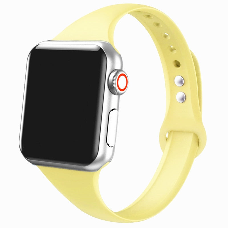 Silikonski pašček za Apple watch band 45mm 41mm 44mm 40mm 38mm 42mm iWatch series 6 5 4 3 se 7 tenak