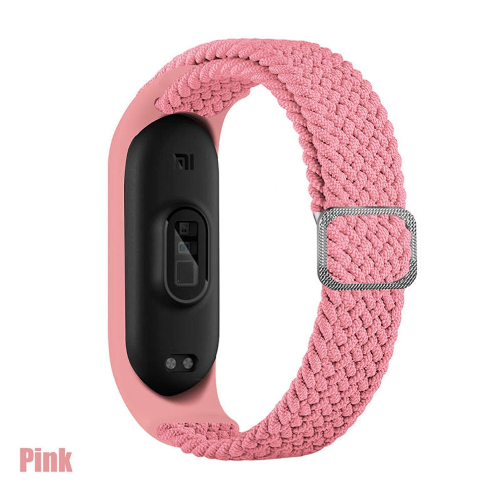 Remen za Mi Band 6 7 Elastična fleksibilna najlonska pletenica za Miband4 miband 5 za Xiaomi Mi band 4 3 5 6 7