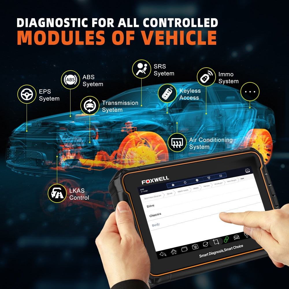 Foxwell GT60 OBD2 Professional Car Diagnostic Tool All System All Makes Free DPF EPB A/F TPMS Reset ODB2 OBD2 Automotive Scanner