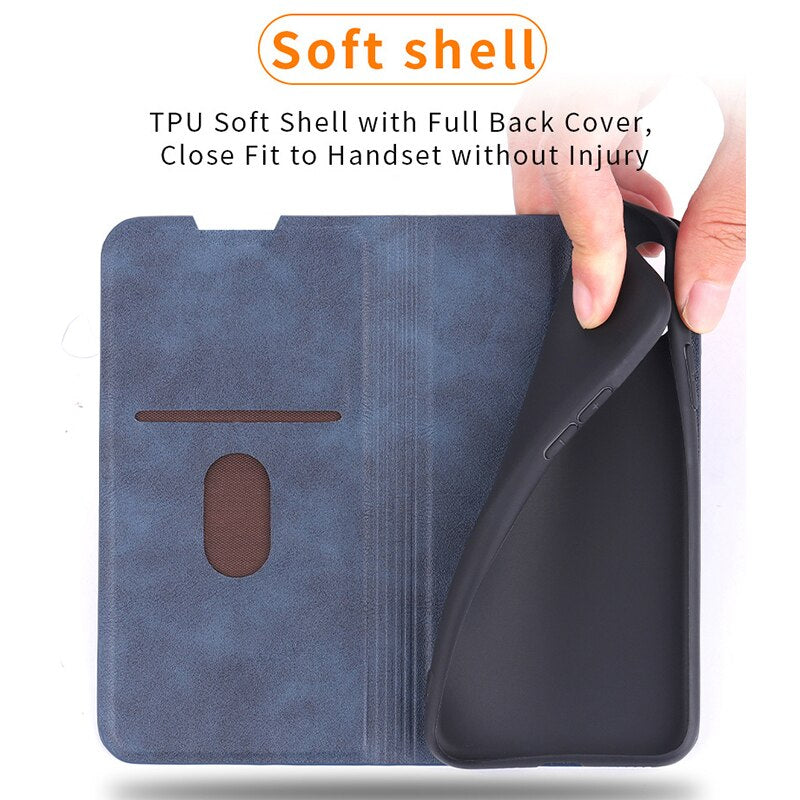 Torbica za Xiaomi Redmi 6 6A 7 7A 8 8A 9 9A 9C Note 7 8 9 10 11 Pro 8T kožna preklopna s magnetom