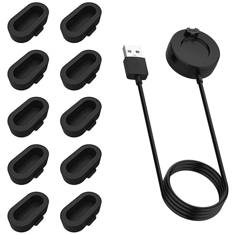 Kabel za punjenje za Garmin Vivoactive 3 punjač 4s 935 USB Dock 945 245 Fenix 5S punjač 5 5X Plus 6 6S 6X Pro sa silikonskom kapicom