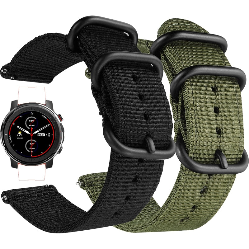 Najlonski pašček za Xiaomi huami Amazfit Stratos 3 2 2S /PACE/GTR 47MM Huawei Watch GT GT2 46mm