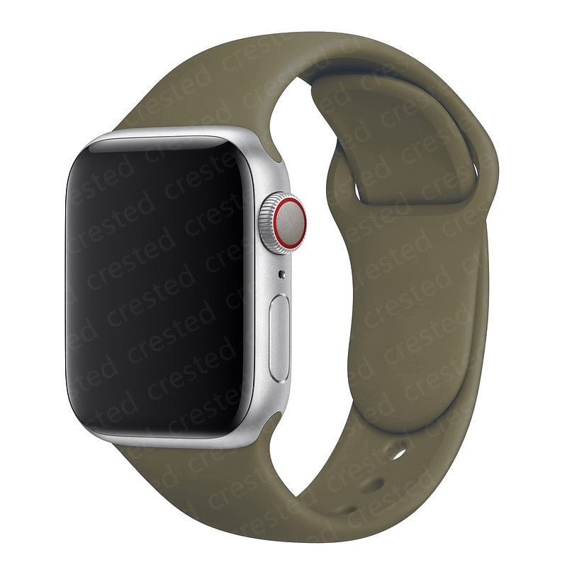 Duži remen za Apple Watch 40 mm 44 mm 45 mm 41 mm 38 mm 42 mm 44 mm iWatch Series 3 4 5 6 se 7 Silikon
