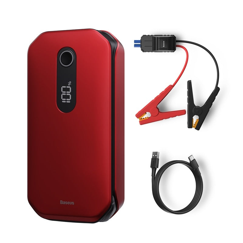Baseus akumulatorska stanica za hitno paljenje motora 1000A za motore do 3,5L dizel i 6L benzin Power Bank 12000mAh