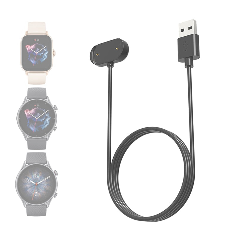 USB polnilni kabel za Amazfit GTS3 GTS2e GTS2 Mini GTS GTR 3/3pro/2/2e GTR3 GTR2 GTR2e Bip U/S Lite T-rex 2/Pro