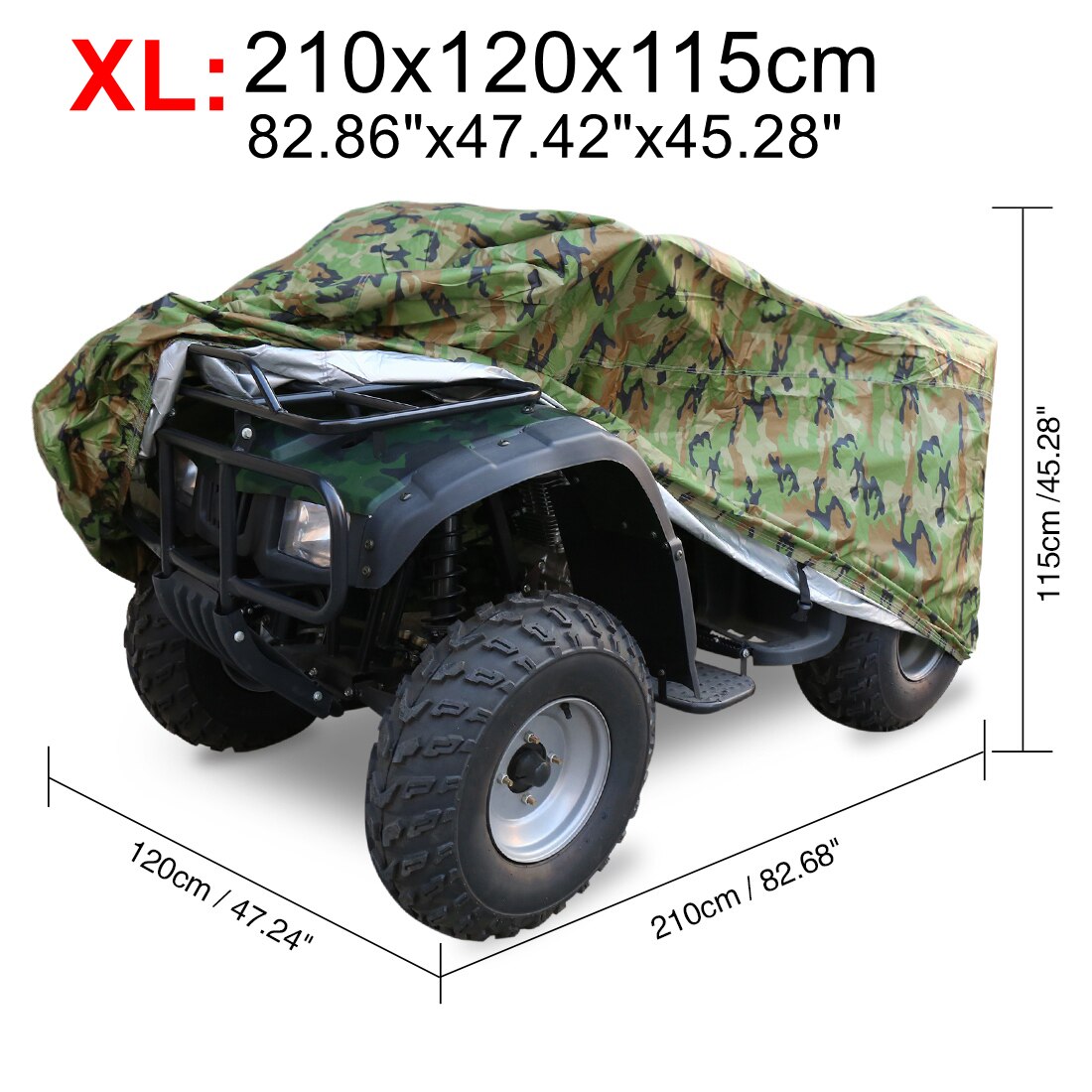 Pokrivalo za štirikolesnik Quad Bike ATV Cover zaščita pred dežjem snegom, soncem, velikosti M L XL XXL XXXL