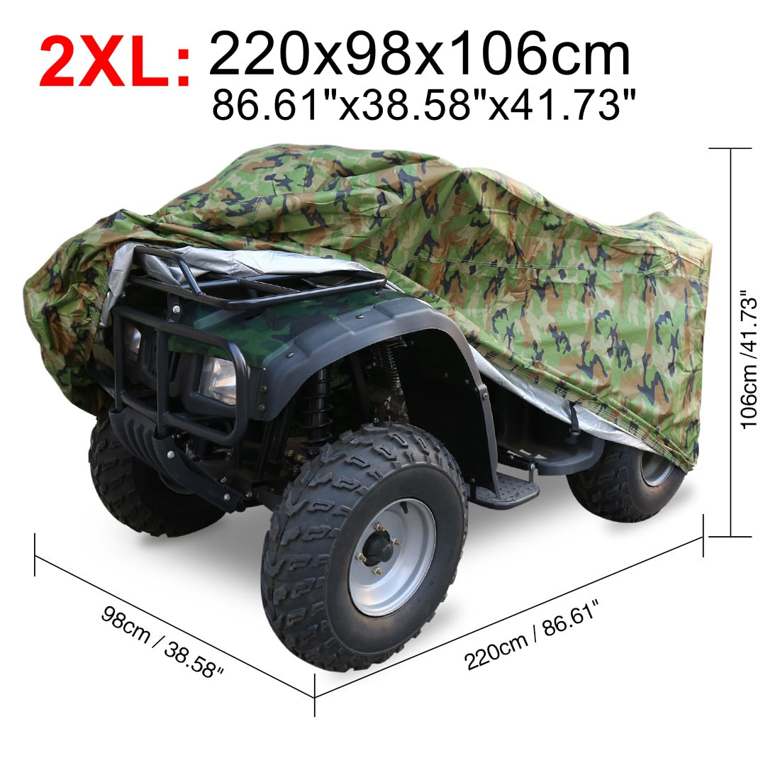 Pokrivalo za štirikolesnik Quad Bike ATV Cover zaščita pred dežjem snegom, soncem, velikosti M L XL XXL XXXL