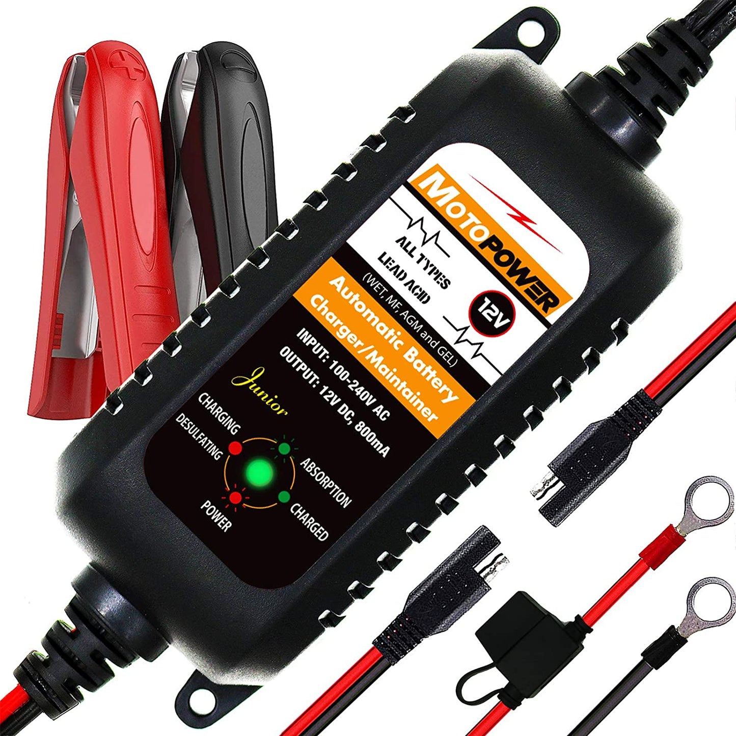 Punjač akumulatora za motocikle 12V 800mA pametni punjač