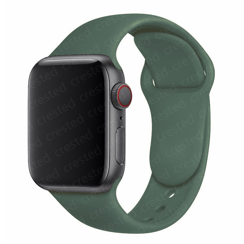 Duži remen za Apple Watch 40 mm 44 mm 45 mm 41 mm 38 mm 42 mm 44 mm iWatch Series 3 4 5 6 se 7 Silikon