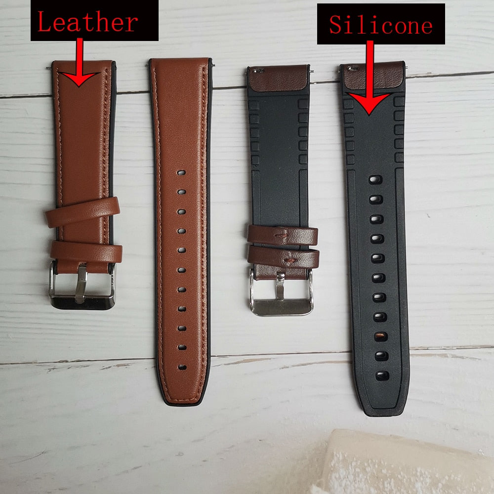 Usnjen pašček za Amazfit GTR 47mm Wrist Strap For Xiaomi Amazfit Pace / Stratos 1 2 3 / GTR2 / GTR 2e