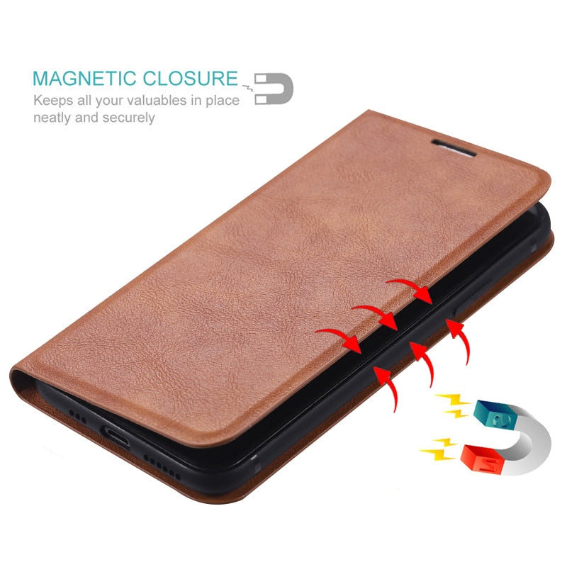 Torbica za Xiaomi Redmi 6 6A 7 7A 8 8A 9 9A 9C Note 7 8 9 10 11 Pro 8T kožna preklopna s magnetom