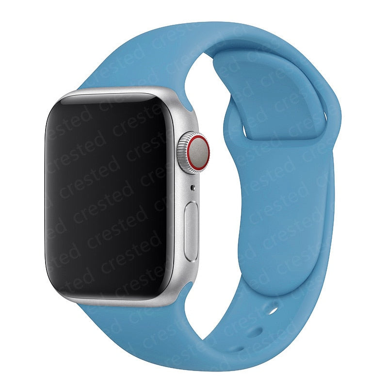 Duži remen za Apple Watch 40 mm 44 mm 45 mm 41 mm 38 mm 42 mm 44 mm iWatch Series 3 4 5 6 se 7 Silikon