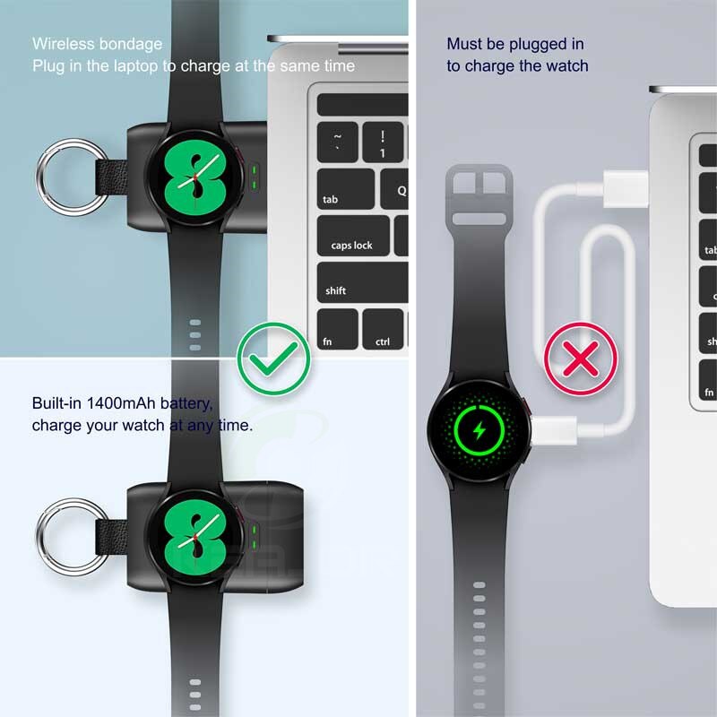 Prijenosni bežični punjač za Samsung Watch 4 Classic 46mm Power Bank Type-C za Galaxy Watch Active 2/Watch 4 3 LTE/Gear S3