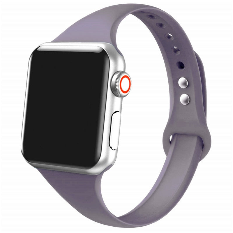 Silikonski pašček za Apple watch band 45mm 41mm 44mm 40mm 38mm 42mm iWatch series 6 5 4 3 se 7 tenak