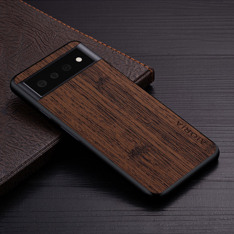 Ovitek za Google Pixel 6 Pro 6 6A 5G tekstura funda bamboo wood