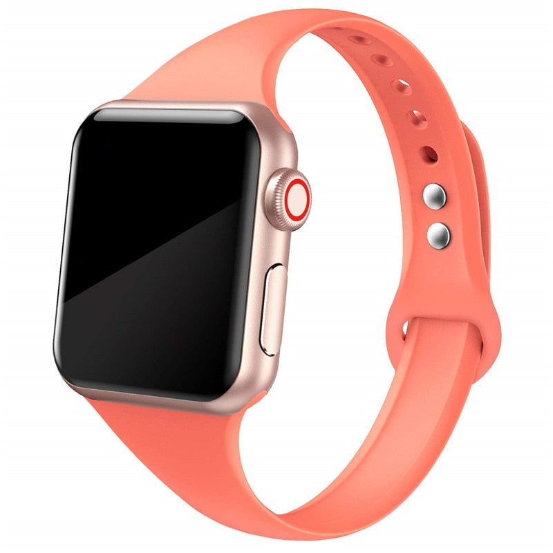 Silikonski pašček za Apple watch band 45mm 41mm 44mm 40mm 38mm 42mm iWatch series 6 5 4 3 se 7 tenak