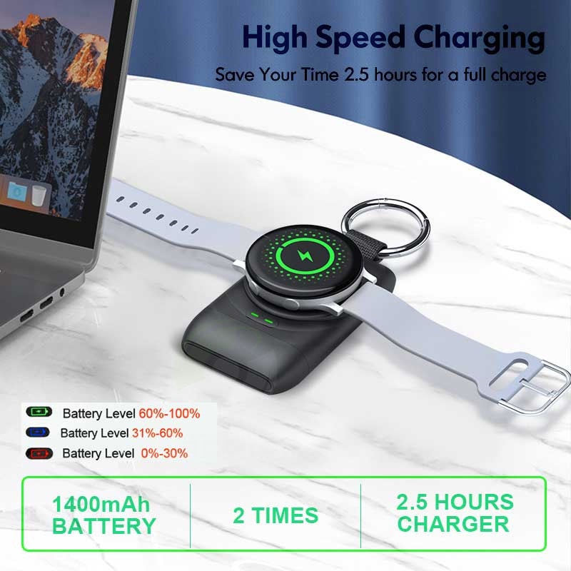 Prijenosni bežični punjač za Samsung Watch 4 Classic 46mm Power Bank Type-C za Galaxy Watch Active 2/Watch 4 3 LTE/Gear S3