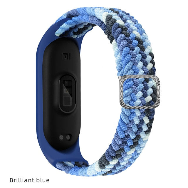Remen za Mi Band 6 7 Elastična fleksibilna najlonska pletenica za Miband4 miband 5 za Xiaomi Mi band 4 3 5 6 7