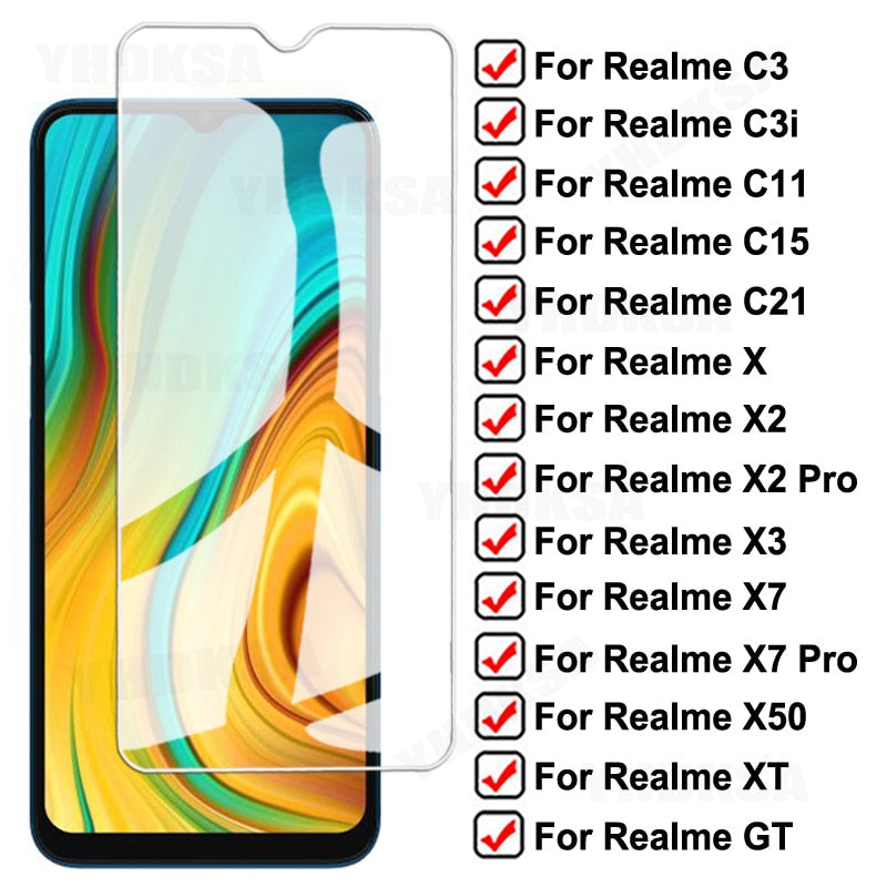 Zaščitno steklo za Realme C3 C3i C11 C15 C21 GT Neo X X2 X3 X7 X50 Pro XT