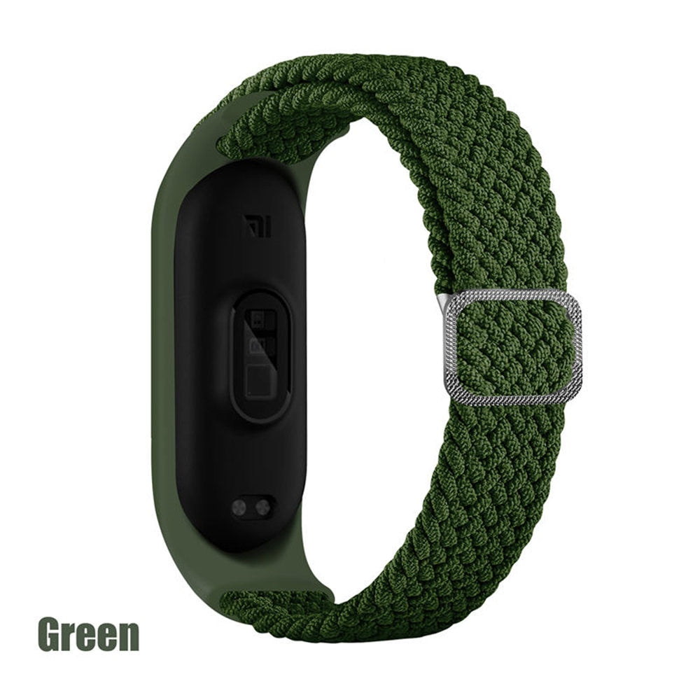 Remen za Mi Band 6 7 Elastična fleksibilna najlonska pletenica za Miband4 miband 5 za Xiaomi Mi band 4 3 5 6 7