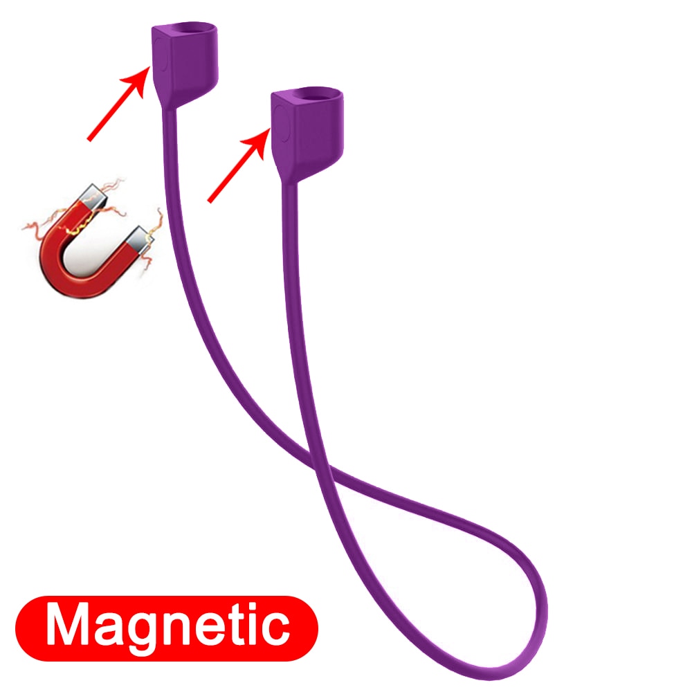 Silikonska vrvica za AirPods 1 2 3 Pro za brezžične slušalke z magnetom ali brez