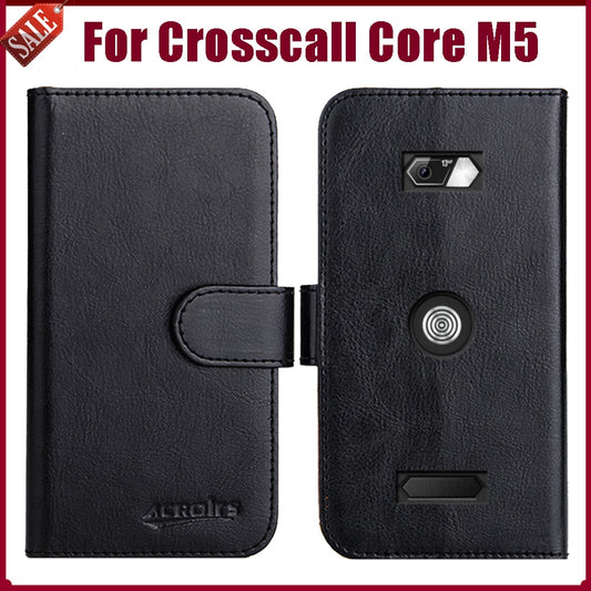 Usnjen flip ovitek za Crosscall Core M5
