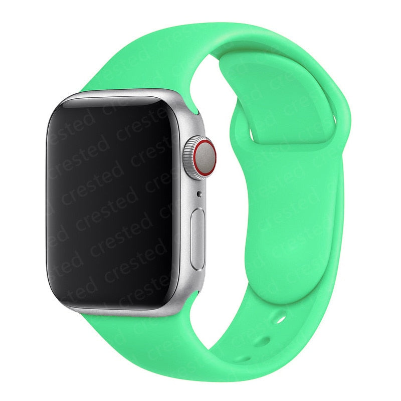 Duži remen za Apple Watch 40 mm 44 mm 45 mm 41 mm 38 mm 42 mm 44 mm iWatch Series 3 4 5 6 se 7 Silikon