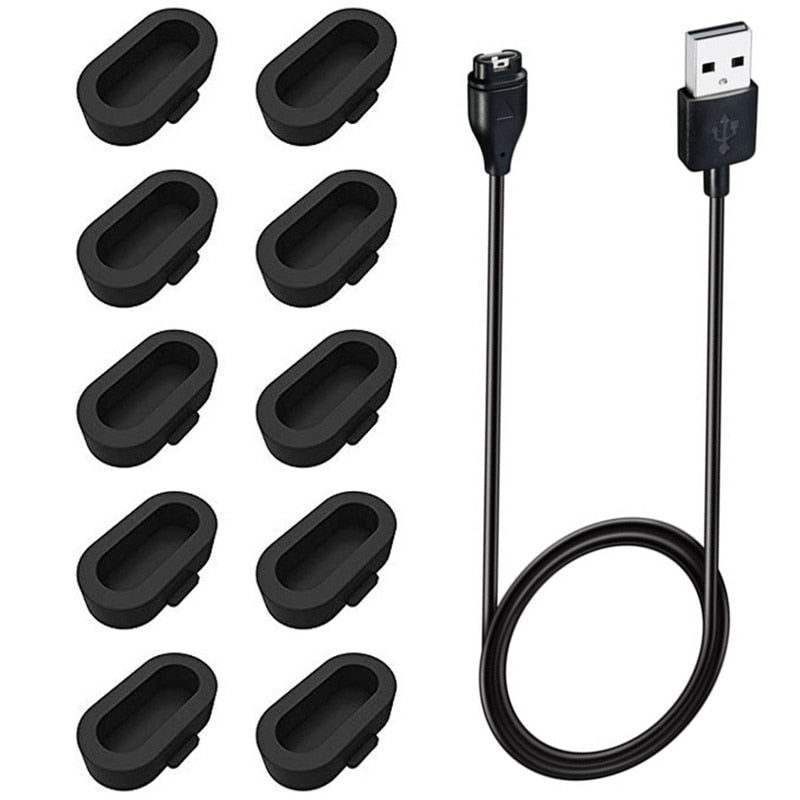 Polnilni kabel za Garmin Vivoactive 3 charger 4s 935 USB Dock 945 245 Fenix 5S charger 5 5X Plus 6 6S 6X Pro s silikonskim pokrovčkom