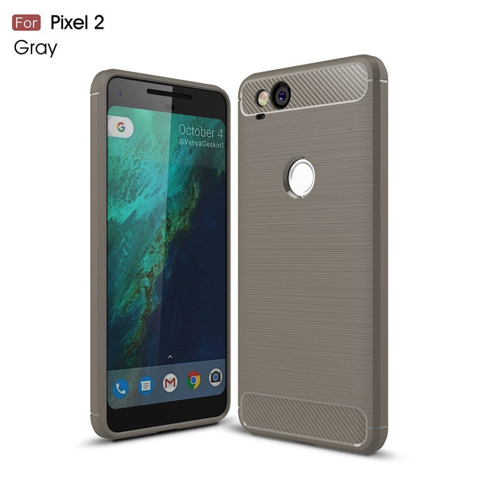 Ovitek za Google Pixel 2 3 3A 4 XL 5 5A 4A 5G 6 Pro v teksturi Brushed Carbon Fiber