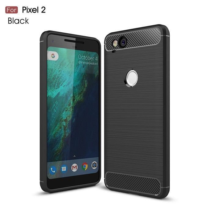 Ovitek za Google Pixel 2 3 3A 4 XL 5 5A 4A 5G 6 Pro v teksturi Brushed Carbon Fiber
