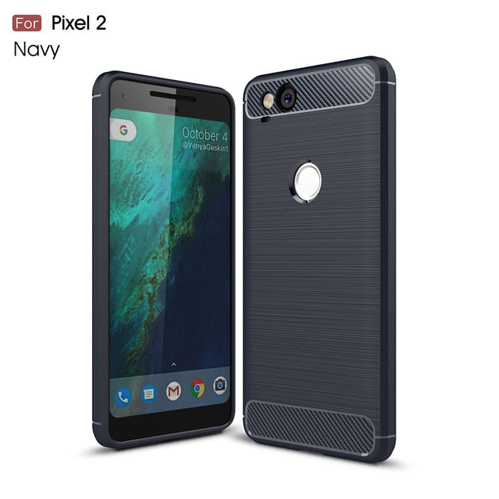 Ovitek za Google Pixel 2 3 3A 4 XL 5 5A 4A 5G 6 Pro v teksturi Brushed Carbon Fiber