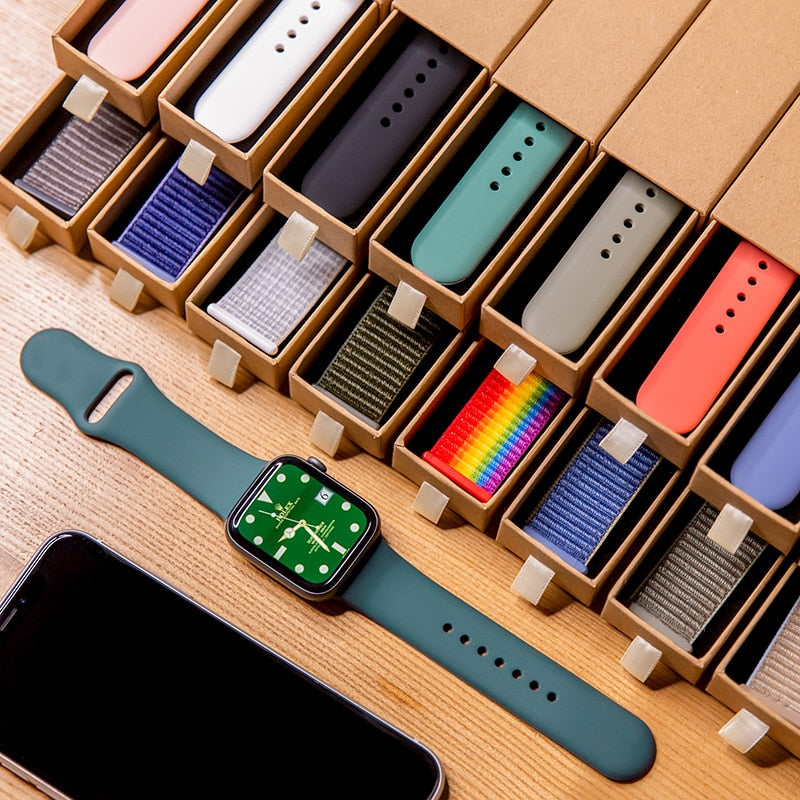 Duži remen za Apple Watch 40 mm 44 mm 45 mm 41 mm 38 mm 42 mm 44 mm iWatch Series 3 4 5 6 se 7 Silikon